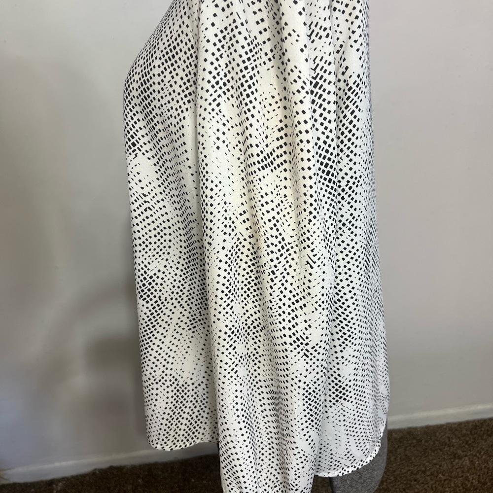 Apt. 9 White Blouse with Black Dot Print - Picture 5 of 16